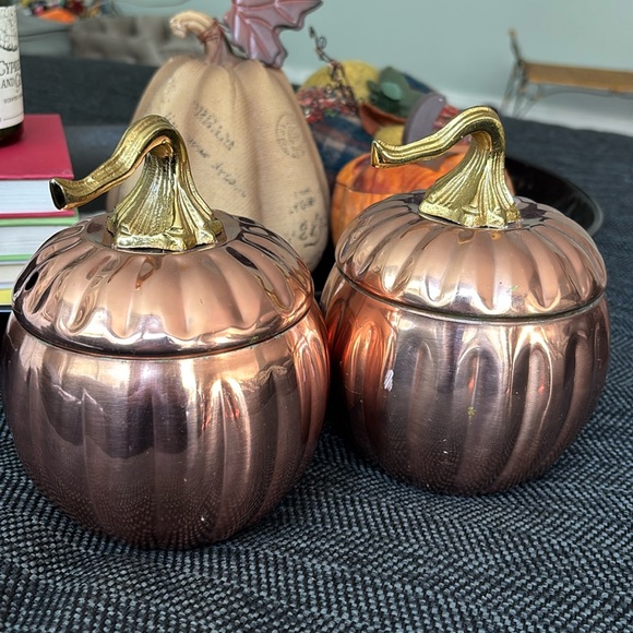 Pier 1 set of 2 LARGE Fall/Harvest Pumpkin Copper Mule Mug/Cups no straws. 🎃 - Picture 1 of 7
